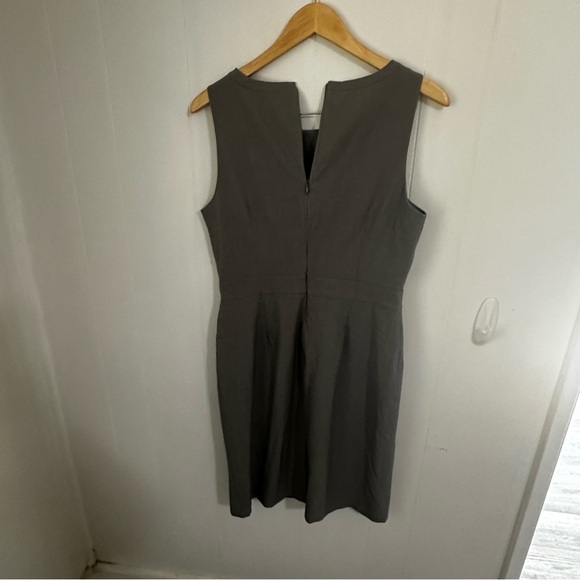 J. Crew Gray Sheath Mini Dress Crew Neck Sleeveless - Picture 2 of 4